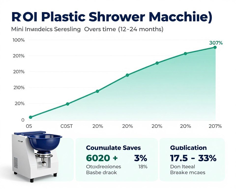 ROI analysis chart for mini plastic shredder machine investment
