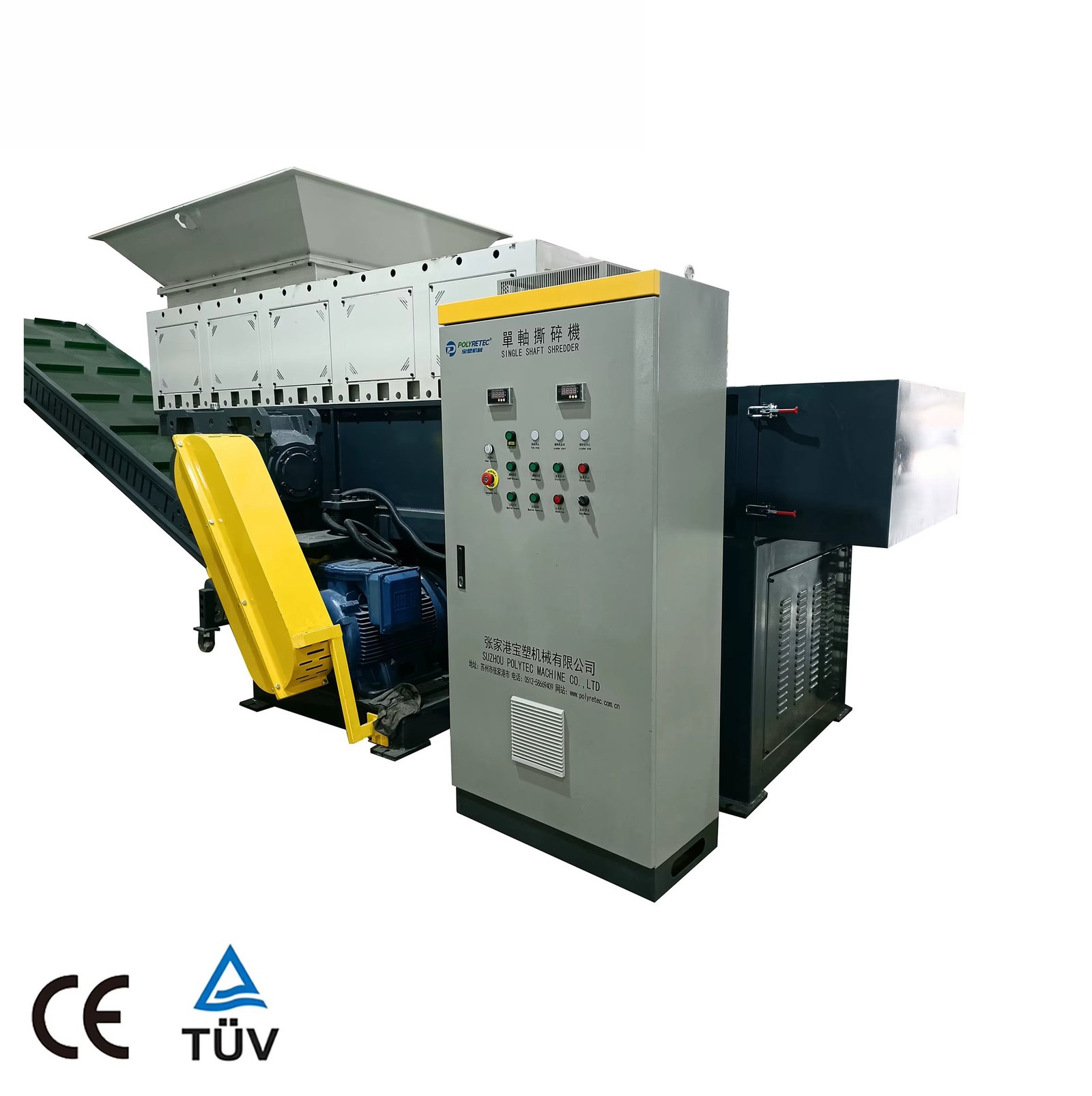 Plastic Shredders for Processing Rubber Tires and Silicone Materials 5 Industrial plastic shredders processing rubber tires in modern recycling facility