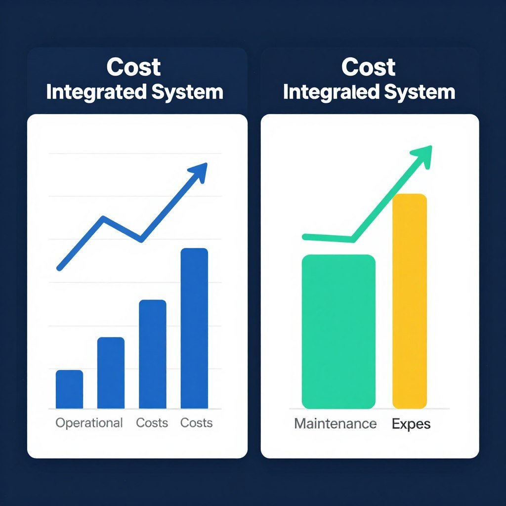 Cost comparison chart showing savings with integrated MAIKONG system