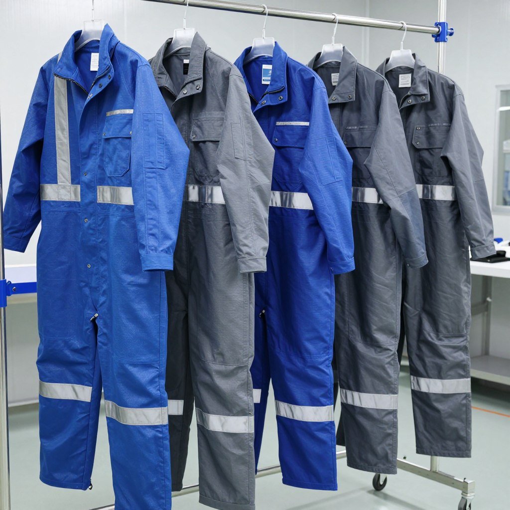 Cut-resistant coveralls for industrial shredder operation
