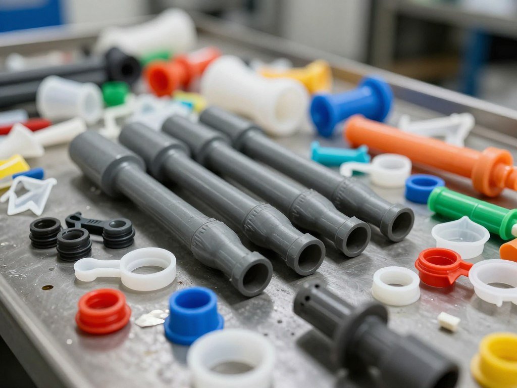 Injection molding plastic waste including runners and purges