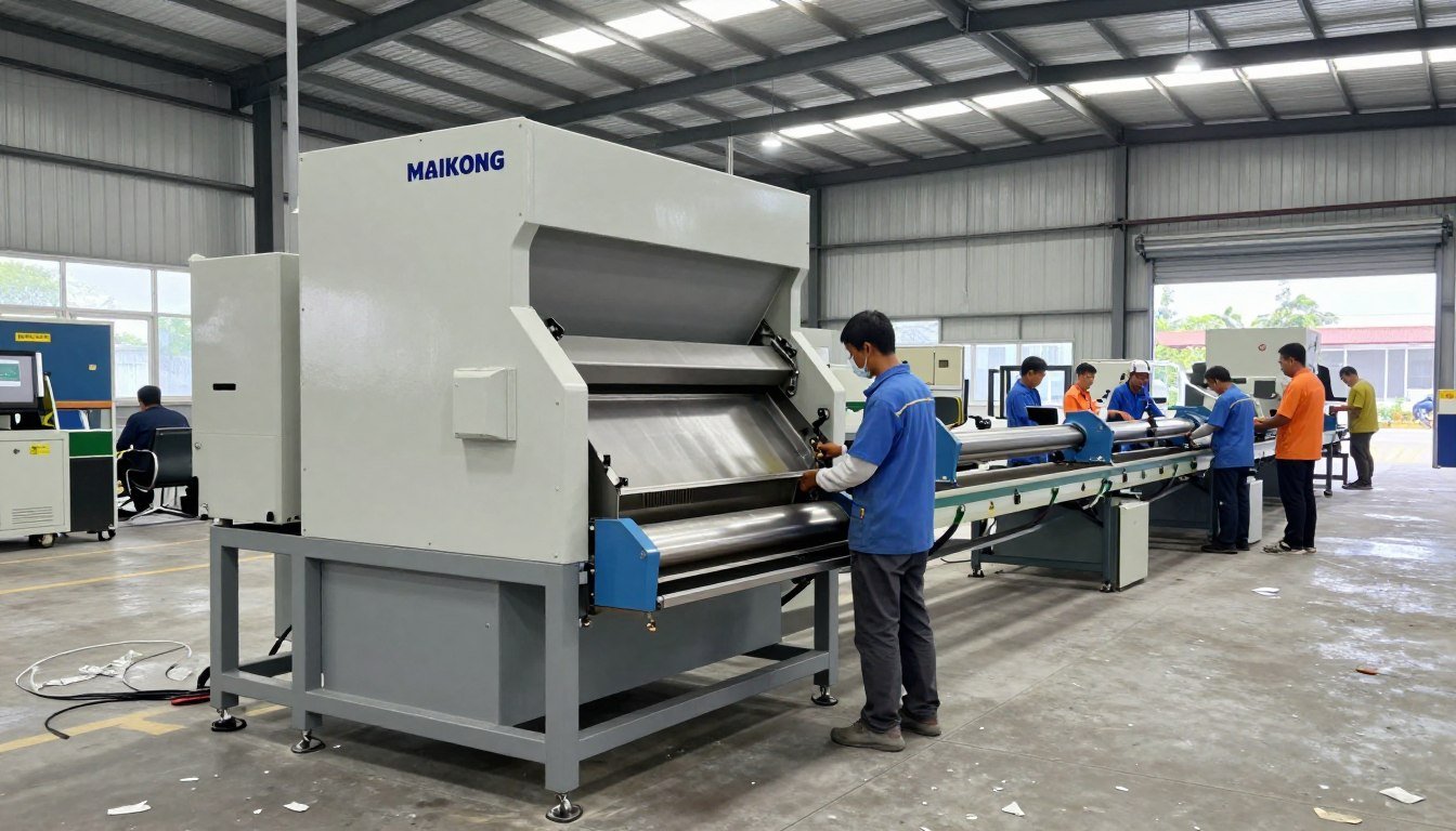 MAIKONG shredder installation at a Philippine recycling facility MAIKONG shredder installation at a Philippine recycling facility