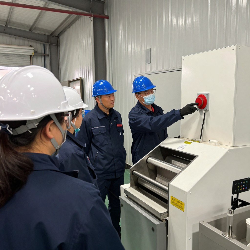 Safety training for industrial shredder operators