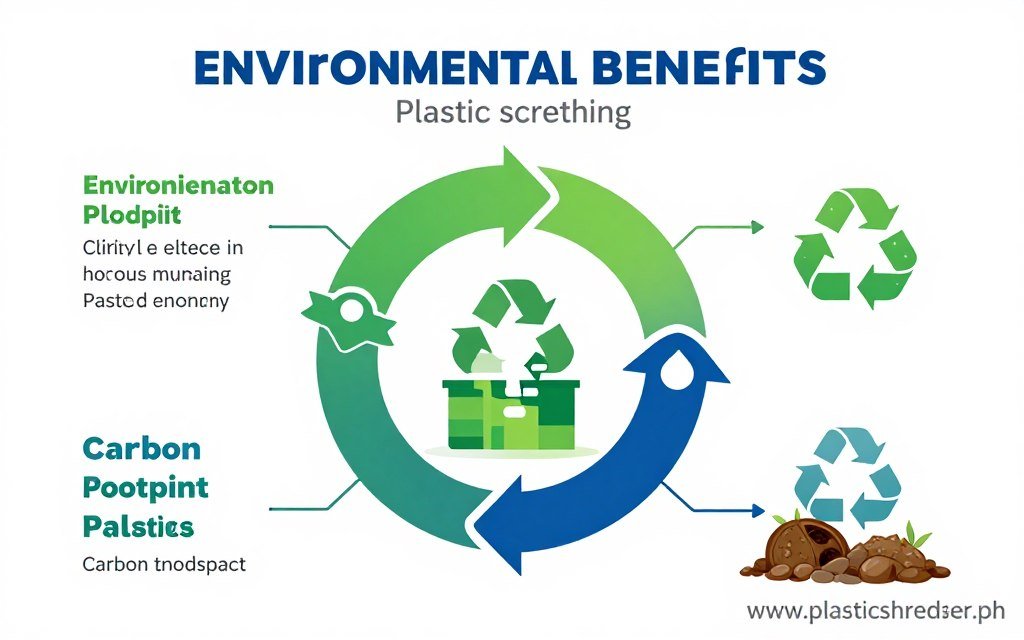 Infographic showing environmental benefits and carbon footprint reduction from proper shredding Infographic showing environmental benefits and carbon footprint reduction from proper shredding