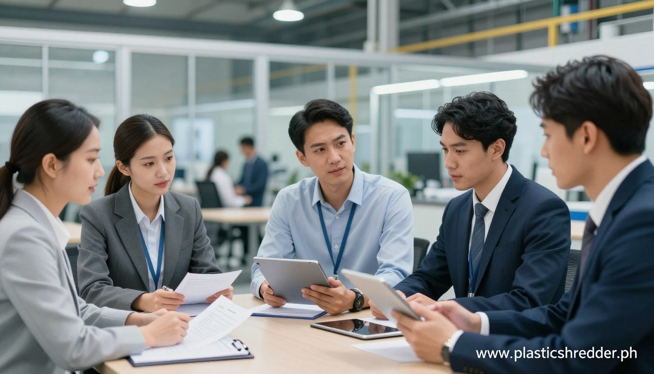 MAIKONG technical team conducting site assessment at Philippine facility for shredder installation MAIKONG technical team conducting site assessment at Philippine facility for shredder installation