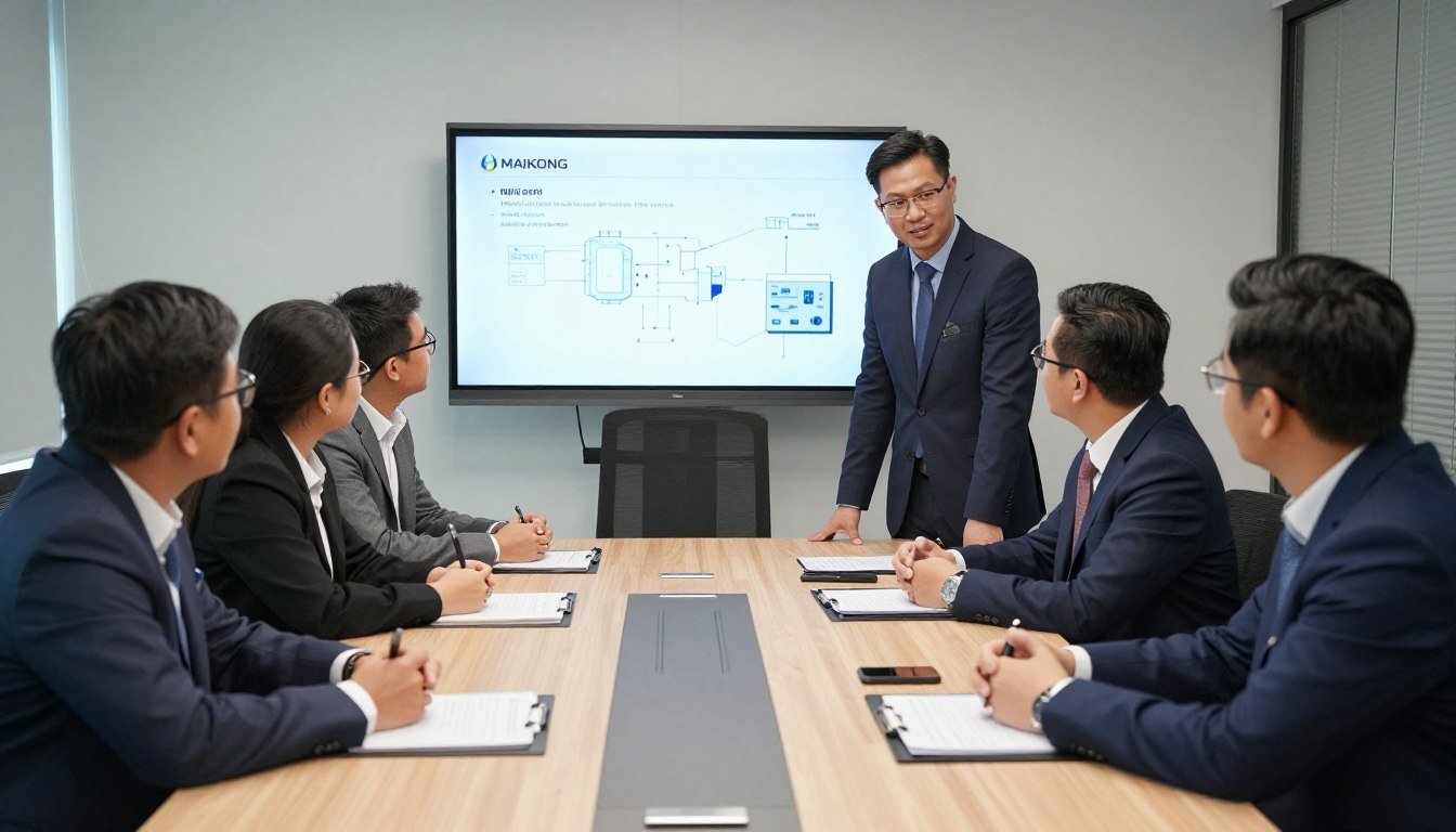 MAIKONG technical team consulting with Philippines customer on shredder selection MAIKONG technical team consulting with Philippines customer on shredder selection