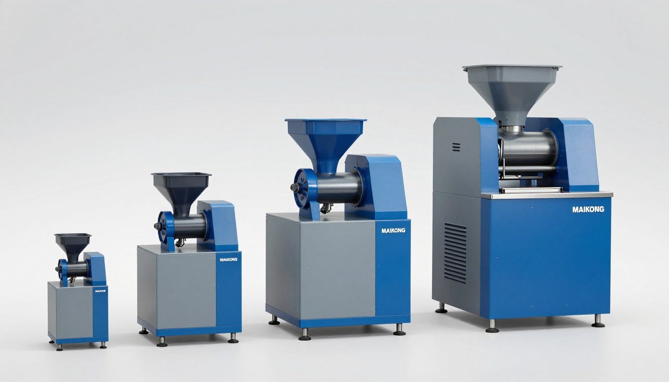 Range of MAIKONG plastic shredder machines in different sizes Range of MAIKONG plastic shredder machines in different sizes