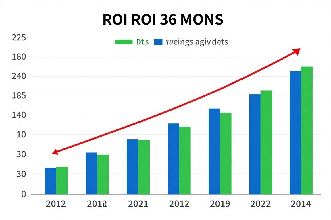 Chart showing ROI timeline and cost savings progression Chart showing ROI timeline and cost savings progression
