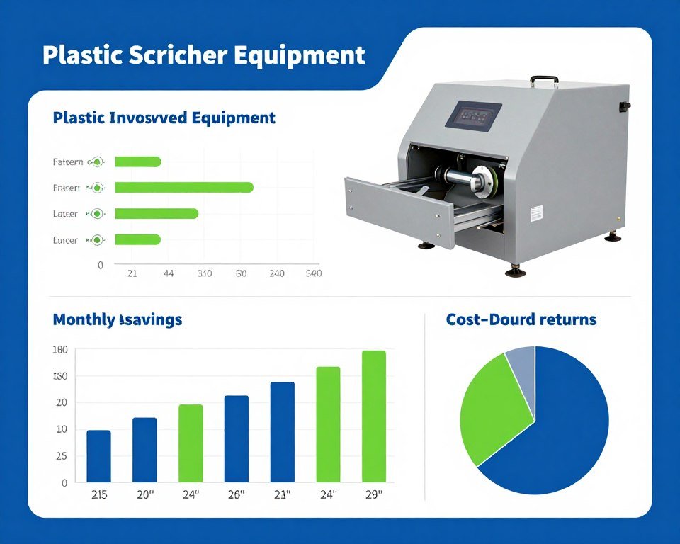 Cost analysis chart showing ROI for plastic shredder investment