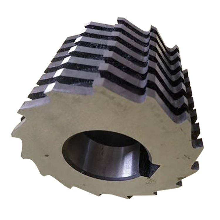 Close-up of shredder blades showing cutting edge design