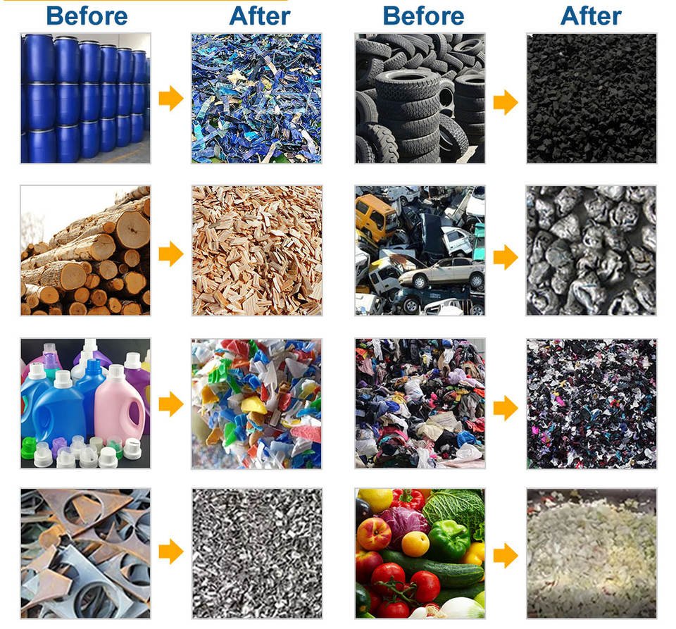 Shredding Equipment for Logistics and Warehousing Centers 4 Close-up view of industrial shredder blades and cutting mechanism
