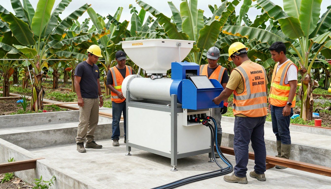 Professional installation of MAIKONG plastic shredder at Philippine plantation Professional installation of MAIKONG plastic shredder at Philippine plantation