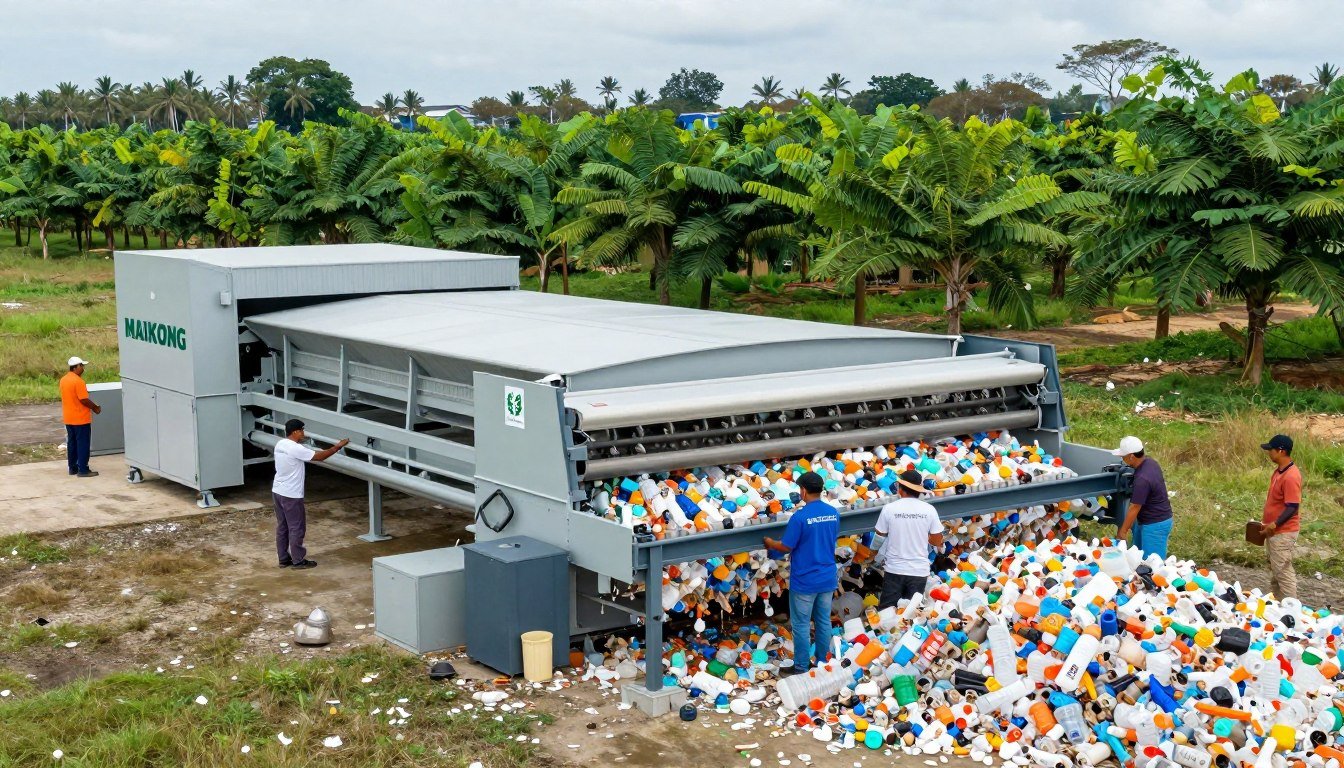 Successful plastic recycling operation at Philippine agricultural plantation Successful plastic recycling operation at Philippine agricultural plantation